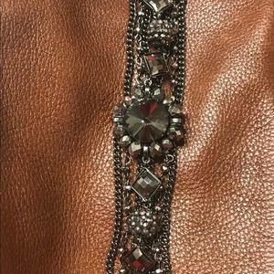 Beautiful bracelet with pewter crystals and links